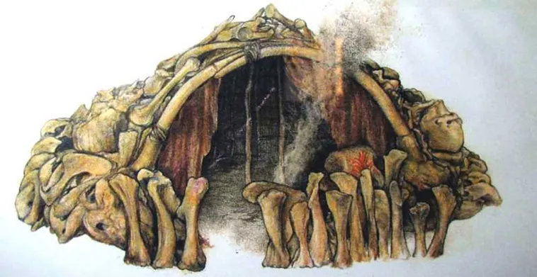 Chozas de Huesos de Mamut en Mezhyrich: Arquitectura Monumental de la Edad de Hielo